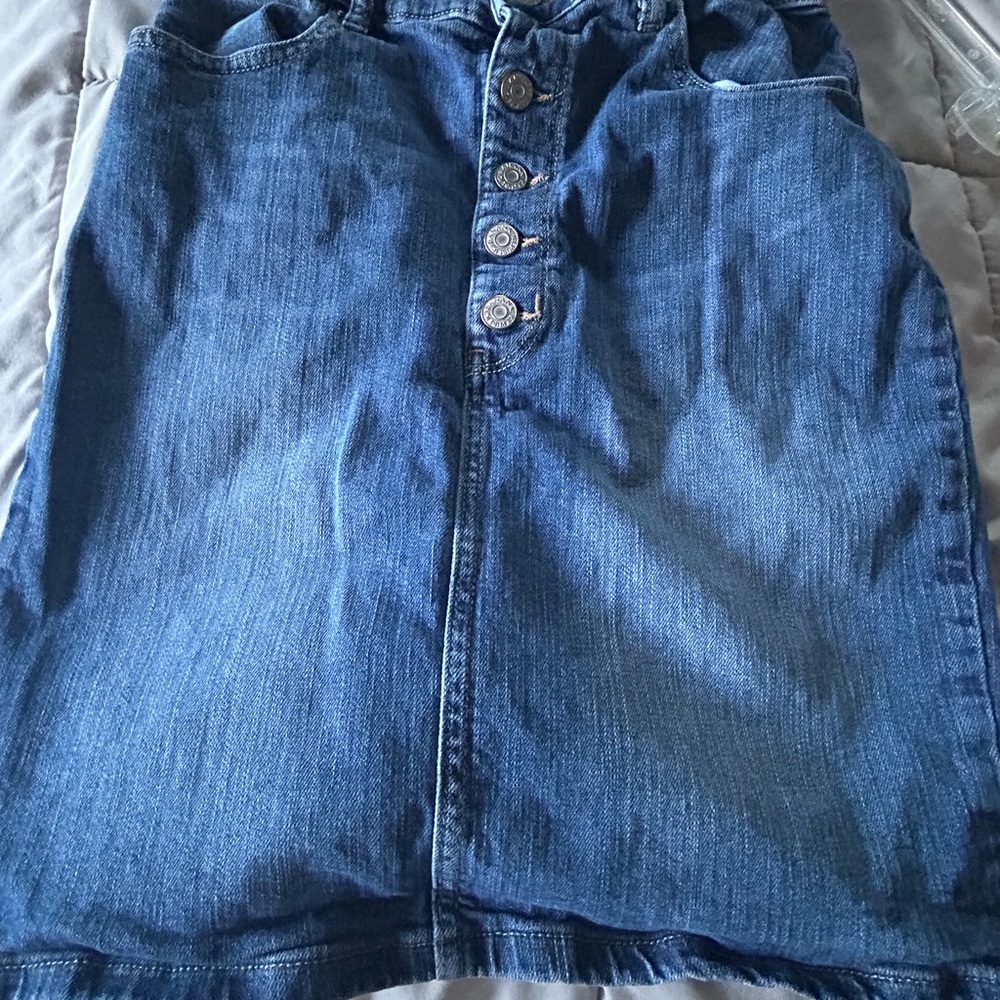 Banana Republic Blue Denim Pencil Skirt
